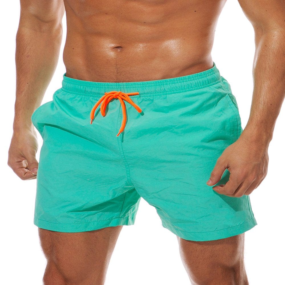 New Men Swim Trunks Shorts Pants Board Shorts Boardshorts Swimwear Swimsuit Beachwear Casual Surfing Swimming Bathing Suit Quick Dry Summer Yellow XS