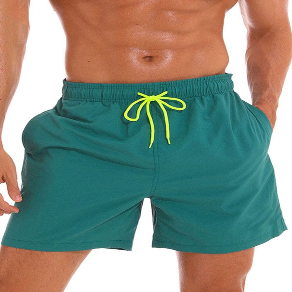 New Men Swim Trunks Shorts Pants Board Shorts Boardshorts Swimwear Swimsuit Beachwear Casual Surfing Swimming Bathing Suit Quick Dry Summer Yellow XS