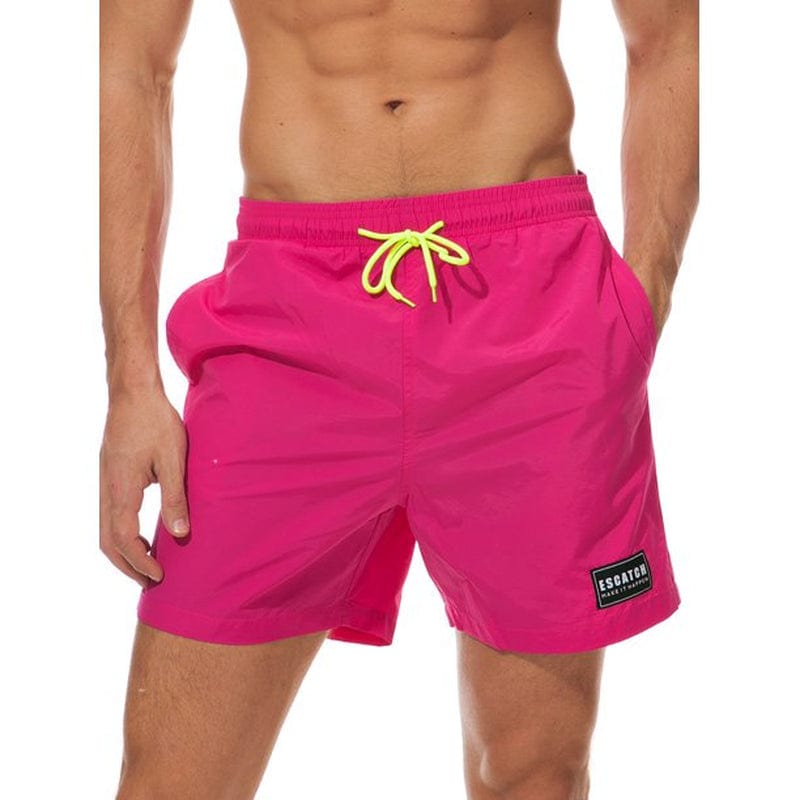 New Men Swim Trunks Shorts Pants Board Shorts Boardshorts Swimwear Swimsuit Beachwear Casual Surfing Swimming Bathing Suit Quick Dry Summer Yellow XS