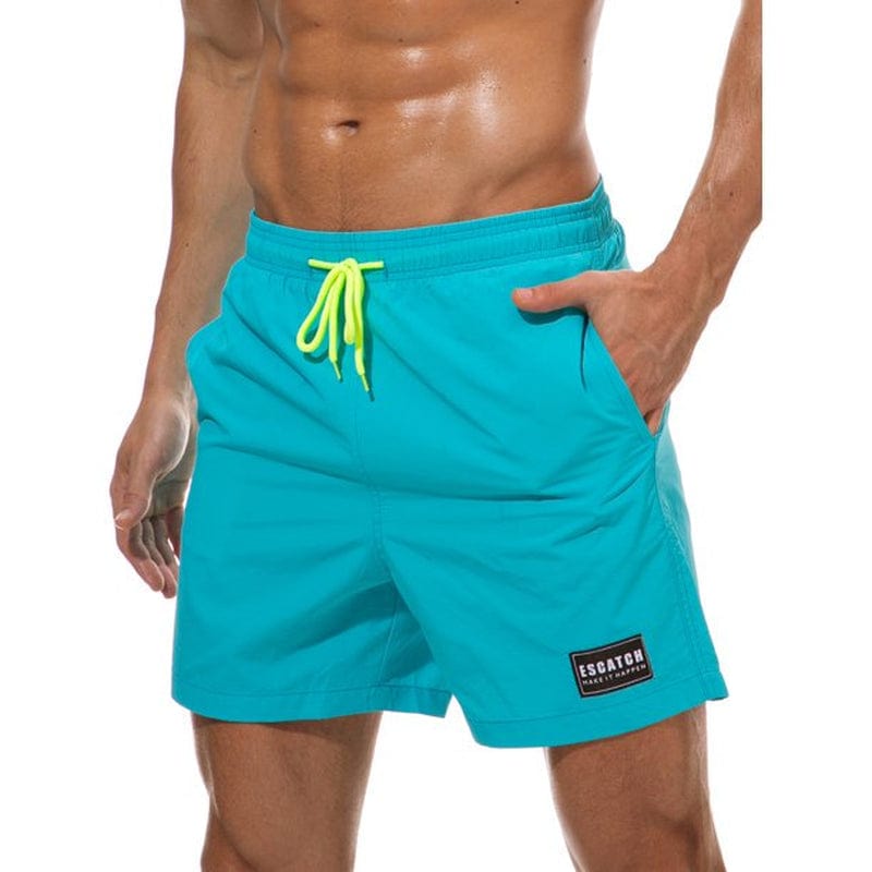 New Men Swim Trunks Shorts Pants Board Shorts Boardshorts Swimwear Swimsuit Beachwear Casual Surfing Swimming Bathing Suit Quick Dry Summer Yellow XS