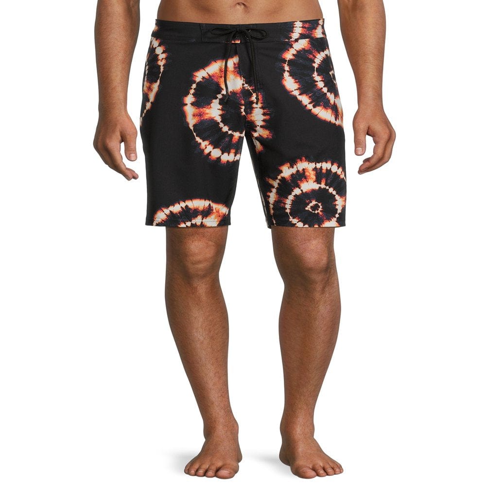 No Boundaries Men'S and Big Men'S 9'' Fixed Waist Swim Trunks, Sizes up to 5XL