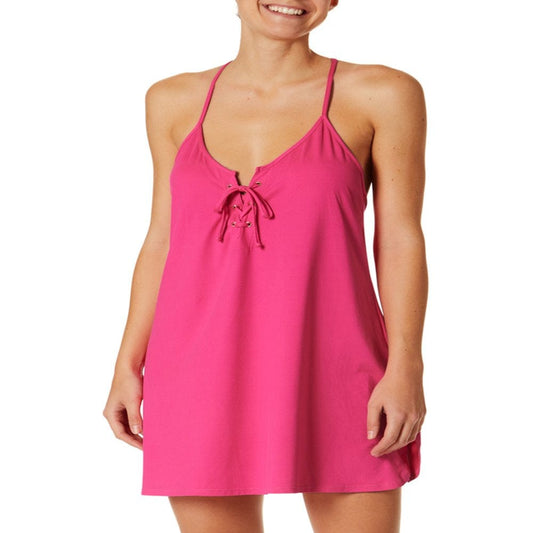 No Boundaries Solid Halter Cover Up