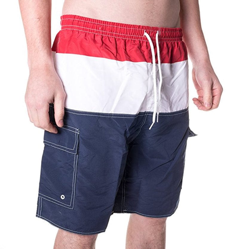 North 15 Men'S Swim Trunks with Cargo Pokcets-5110-Blk-Grey-2Xl