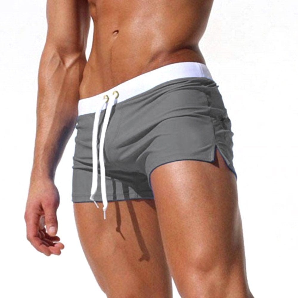 S-2XL Mens Swimsuits Swimwear Swim Shorts with Zip Back Pocket High Stretch Breathable Quick Dry Boys Bathing Suits Surfing Board Shorts Trunks Beachwear Multi-Color Option