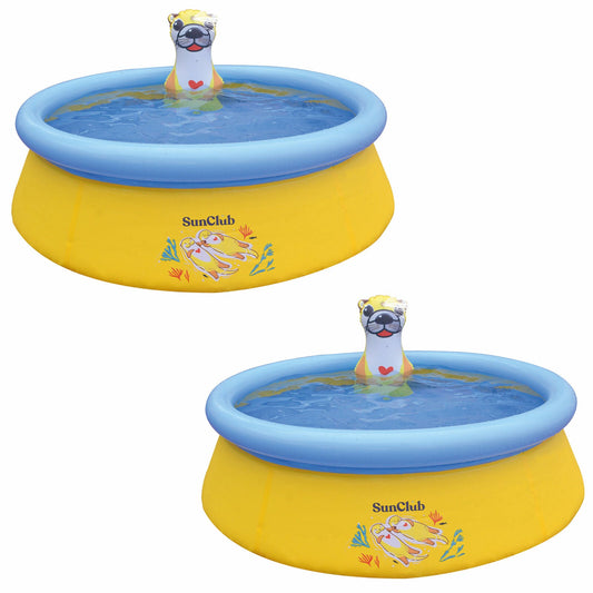 Kitcheniva 5'x 16.5" Sea Otter Inflatable Above Ground Kid Swimming Pool (2 Pack)