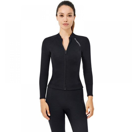 Shengshi Women'S Wetsuit Split Top, 2Mm Professional Wetsuit Split Top Thickened Warmth Deep Diving Snorkeling Surfing Suit Swimsuit M