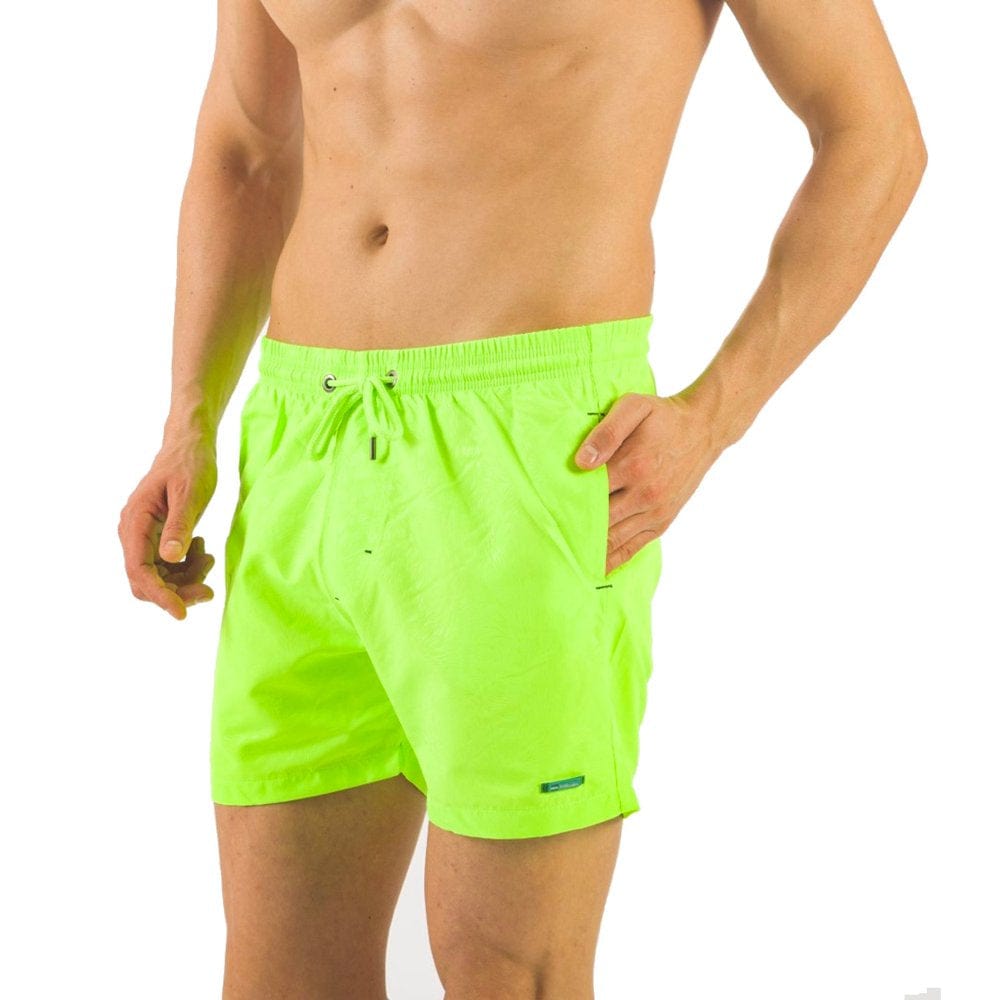 Solid Colored & Printed Quick Dry Summer Swim Trunks for Men, Swimwear, Bathing Suits, Swim Shorts with Various Colors & Designs – Abstract Red, Large