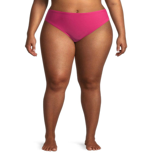 Time and Tru Women'S and Women'S plus Size Swim Cheeky Shirred Back Bikini Bottom