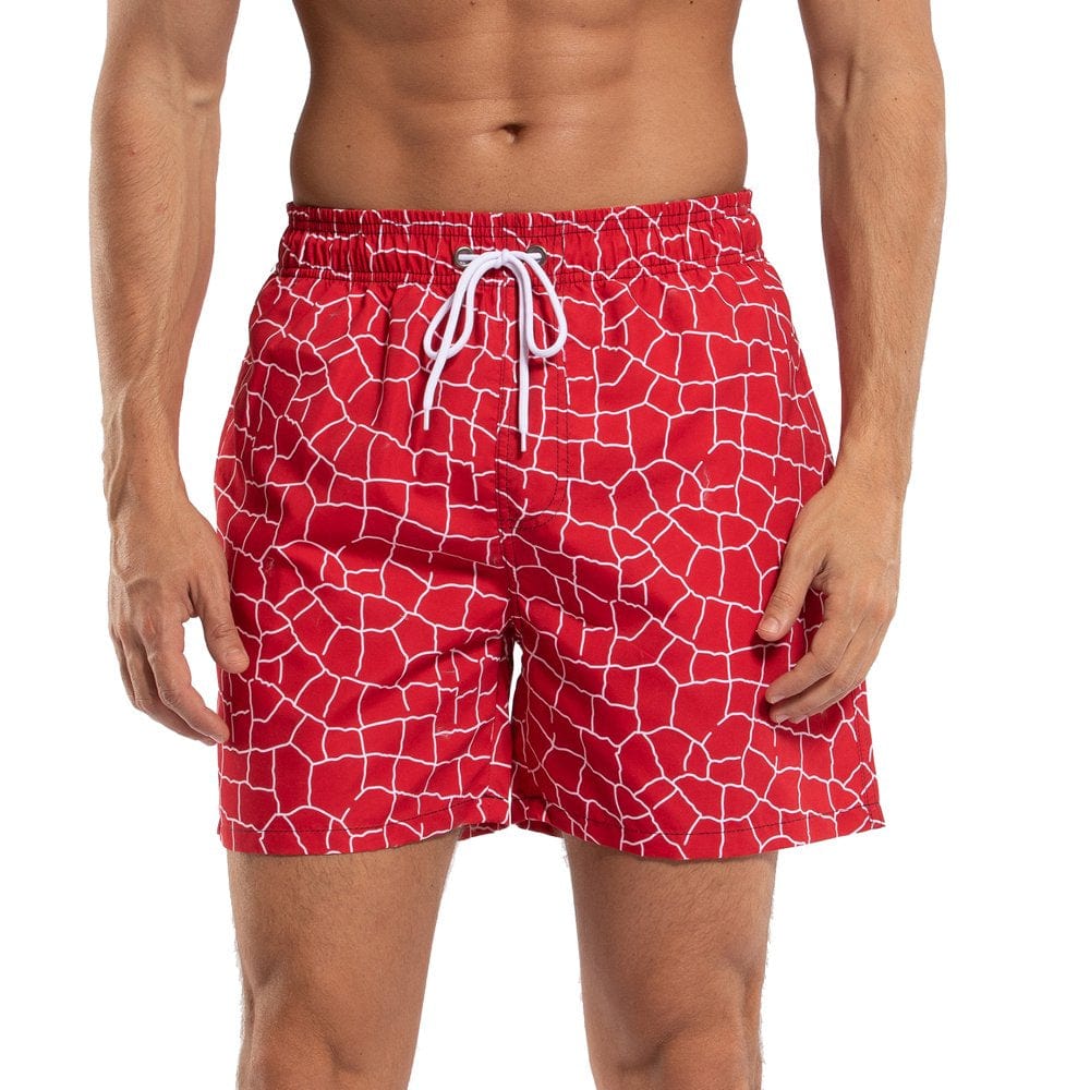 Yukaichen Men'S Swim Trunks Quick Dry Beach Shorts with Mesh Lining Coconuttree 30