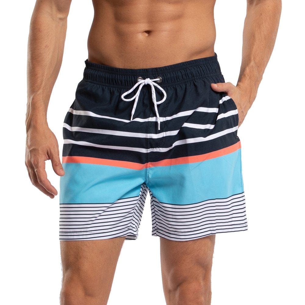 Yukaichen Men'S Swim Trunks Quick Dry Beach Shorts with Mesh Lining Coconuttree 30