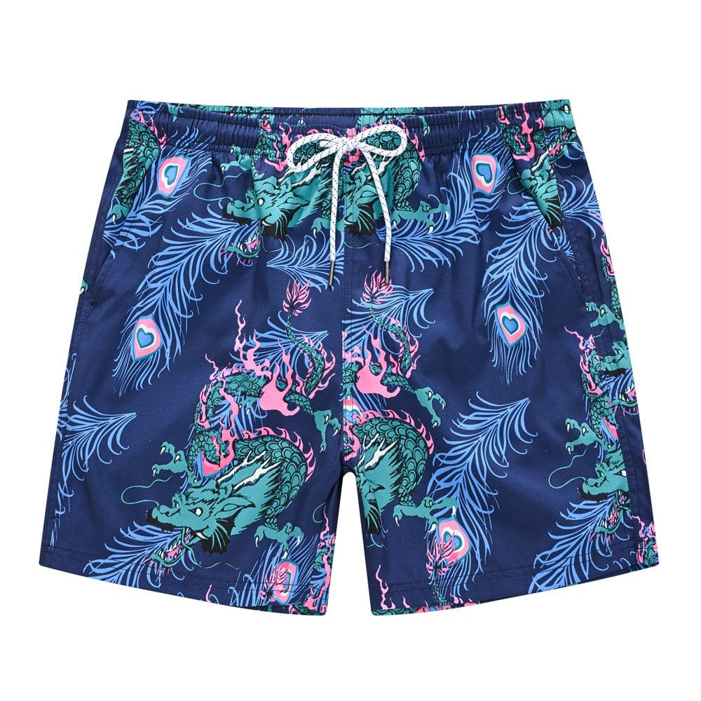 Yukaichen Men'S Swim Trunks Quick Dry Beach Shorts with Mesh Lining Coconuttree 30