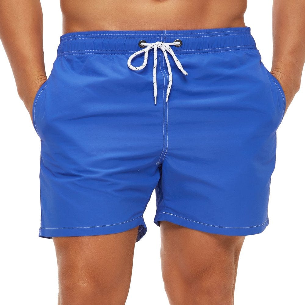 Yuyangdpb Men'S Swim Trunks Quick Dry Beach Shorts with Mesh Lining Blue 36