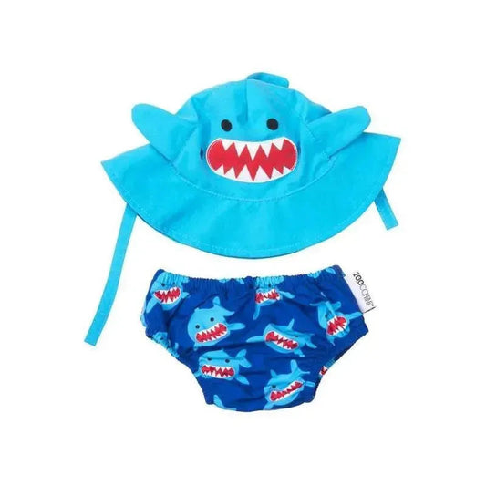 Zoocchini Baby Swim Diaper & Sun Hat Set Shark