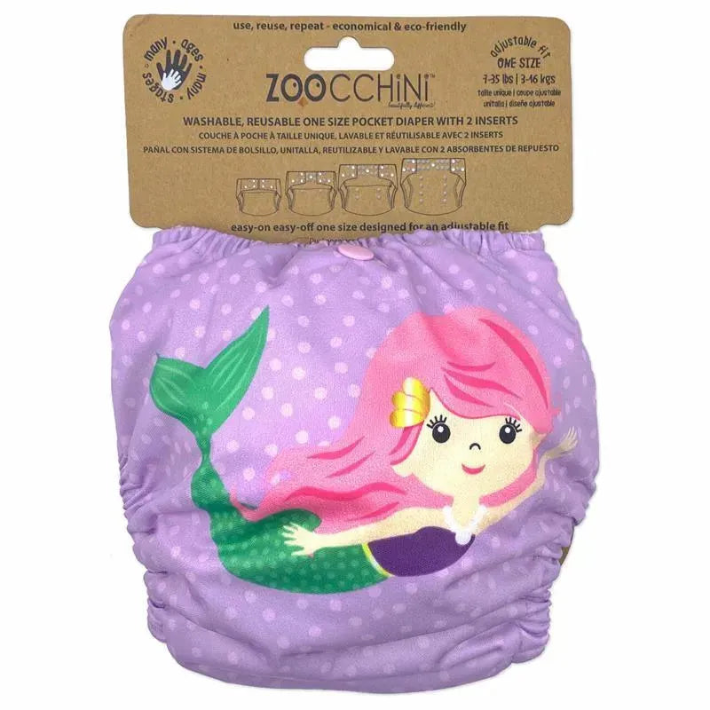 Zoocchini - Cloth Diaper Mermaid With 2Pk Insert One Size